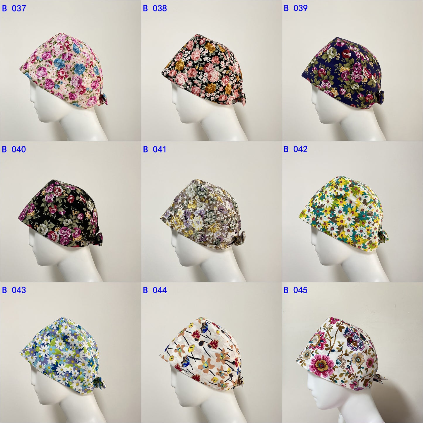 YUHON Scrub Caps In Stock (tie back)
