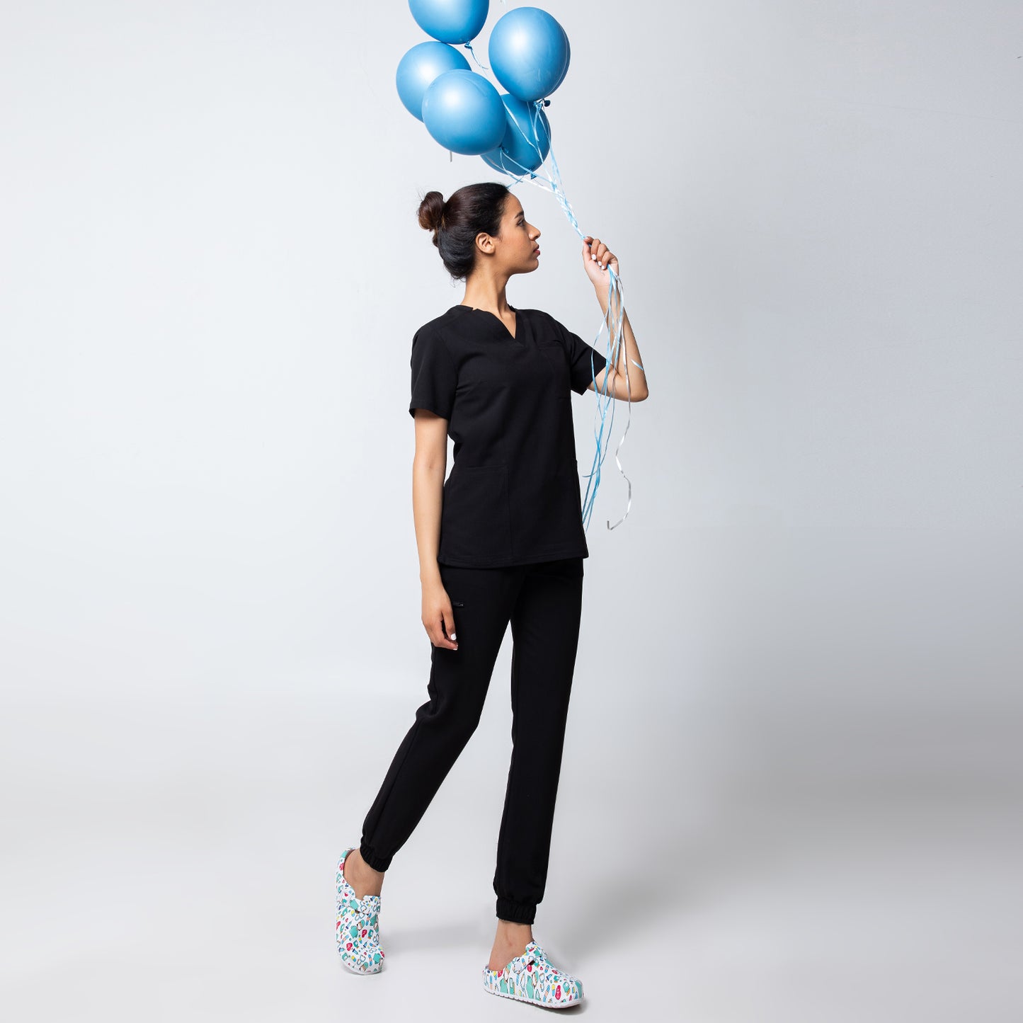 YUHON Female Scrubs Set In Stock (FT001 + FP001)